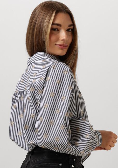 Weiße SUMMUM Blusen BLOUSE SCATTERED EMBROSTRIPE - large