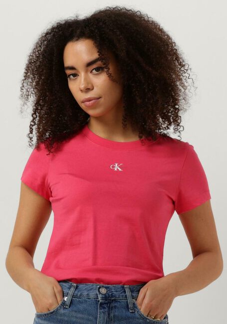 Rosane CALVIN KLEIN T-shirt MICRO MONOLOGO SLIM FIT TEE - large