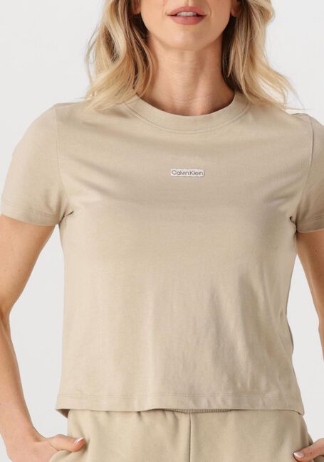 Sand CALVIN KLEIN T-shirt PLACED INSTITUTIONAL BABY TEE - large