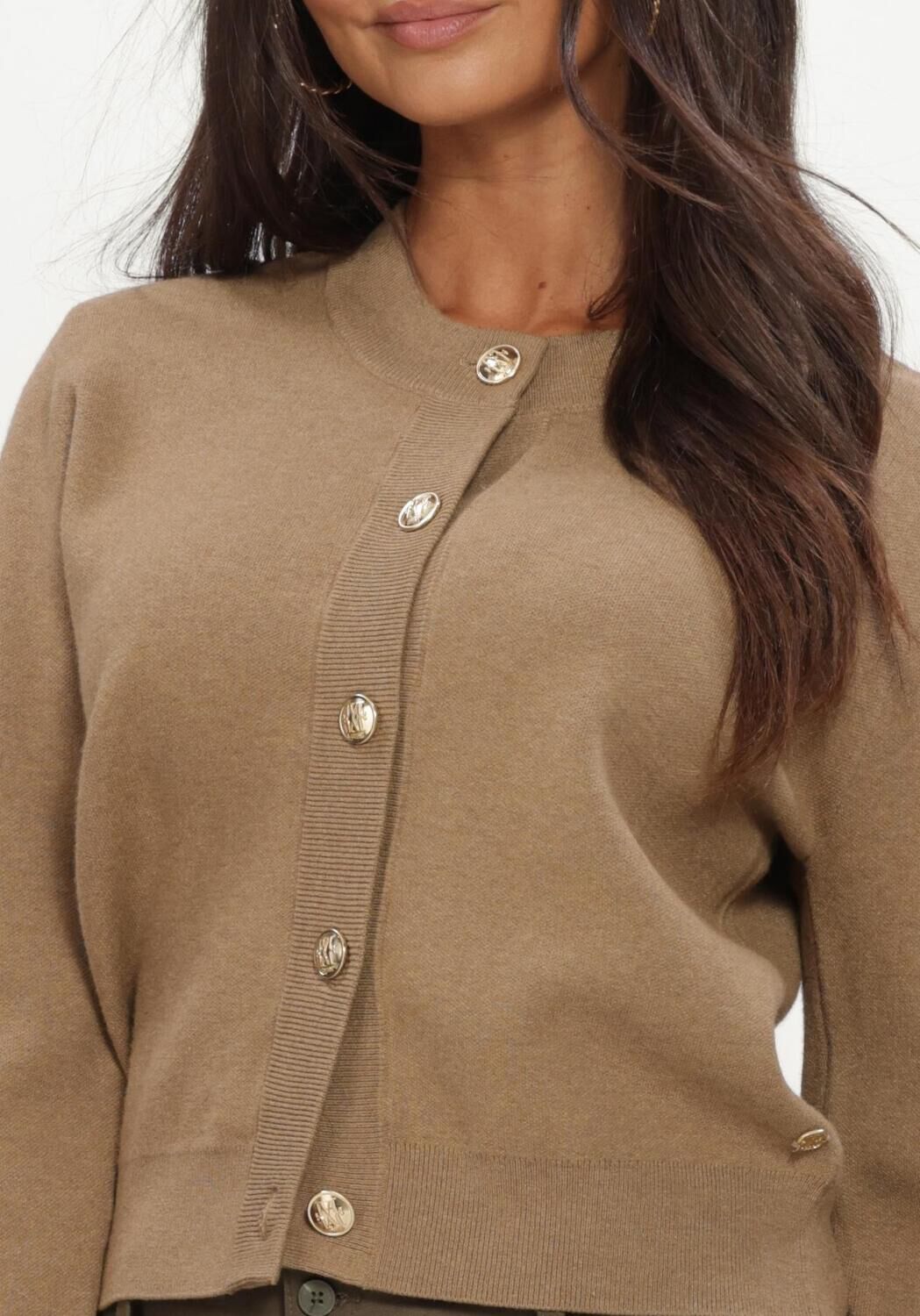 Camelfarbene JOSH V Strickjacke FLISS CARDIGANS - large