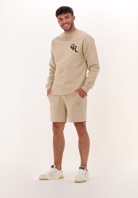 Sand COLOURFUL REBEL Sweatshirt CR SUN BASIC SLIT SWEAT - large