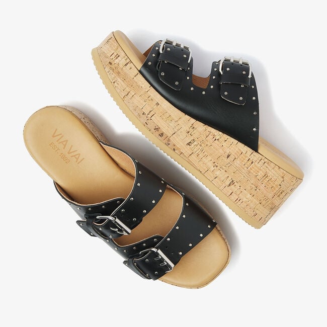 Schwarze VIA VAI Pantolette SISSEL MIRA - large