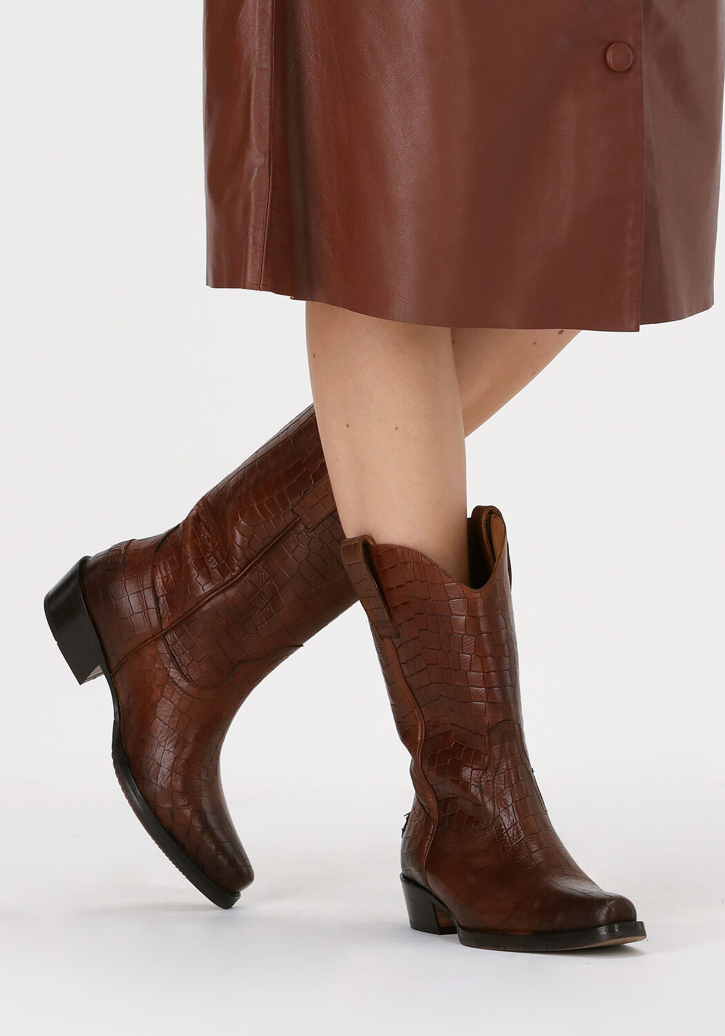 Cognacfarbene SHABBIES Cowboystiefel 192020110 - large