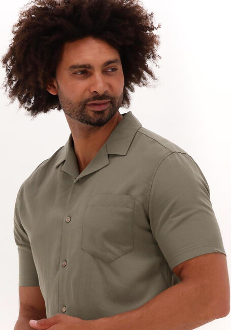 Olive ANERKJENDT Casual-Oberhemd AKLEO TENCEL MIX SS SHIRT - large