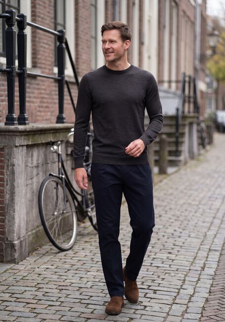 Dunkelgrau PROFUOMO Pullover EXTRAFINE MERINO - large