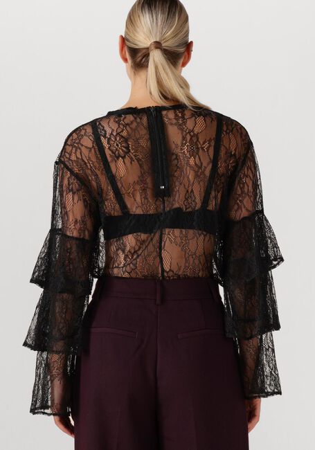 Schwarze ALIX THE LABEL Blusen RUFFLE LACE TOP - large