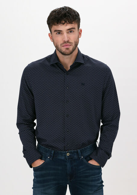 Dunkelblau VANGUARD Casual-Oberhemd LONG SLEEVE SHIRT PRINT ON POW - large