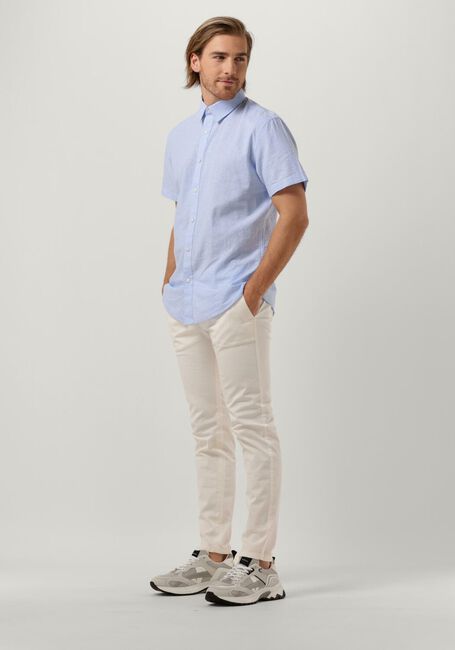 Blaue SELECTED HOMME Casual-Oberhemd SLHSLIMNEW-LINEN SHIRTS SS CLASSIC W - large