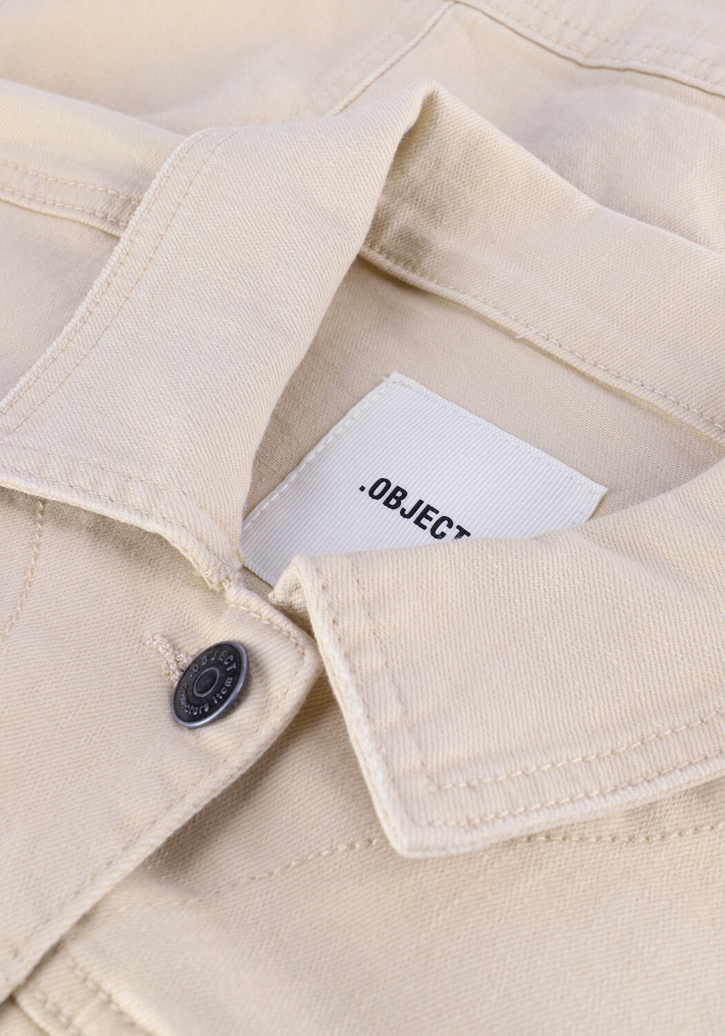 Beige OBJECT Jeansjacke OBJWIN NEW DENIM JACKET NOOS - large