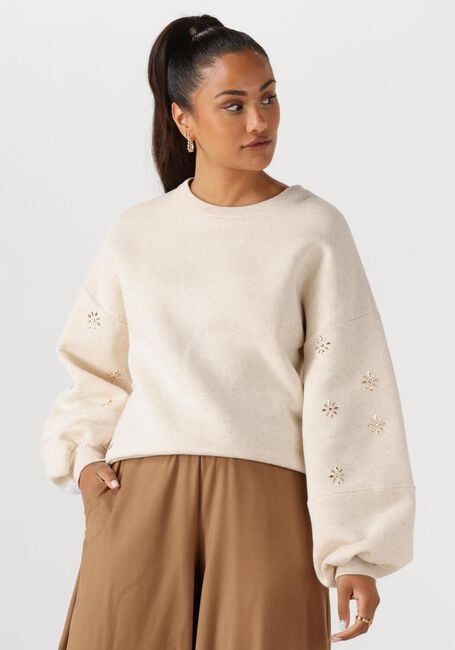 Beige NUKUS Pullover AMADORA SWEATER FLOWERSTUDS - large