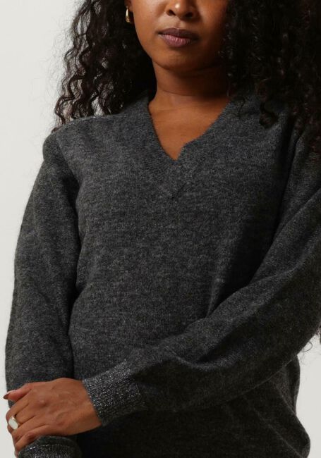 Dunkelgrau SCOTCH & SODA Minikleid RELAXED V NECK KNITTED DRESS - large