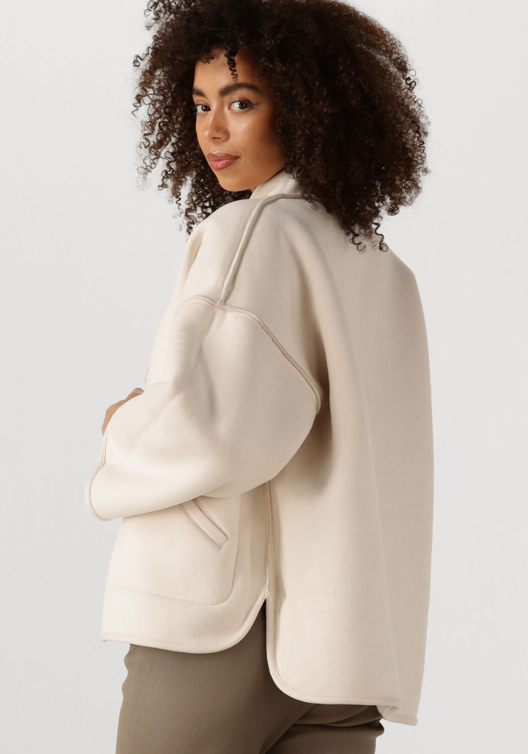 Ecru KNIT-TED Teddy-Jacke JOKO - large