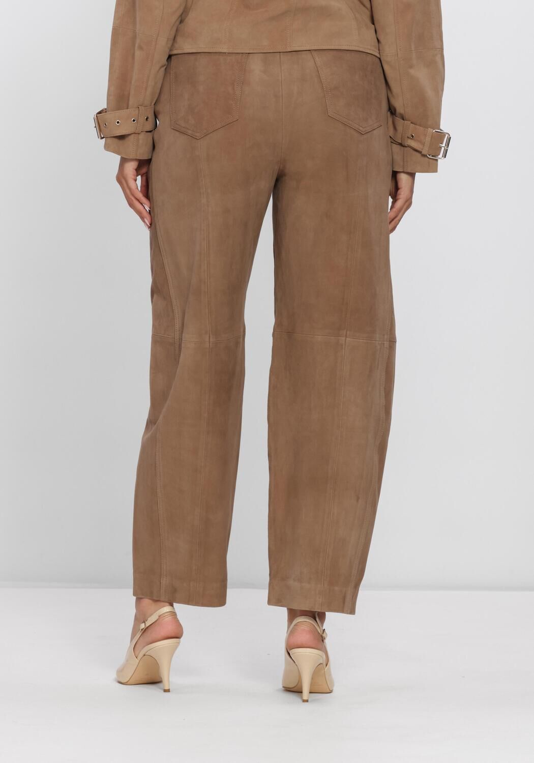 Beige IBANA Hosen PARAL SUEDE - large