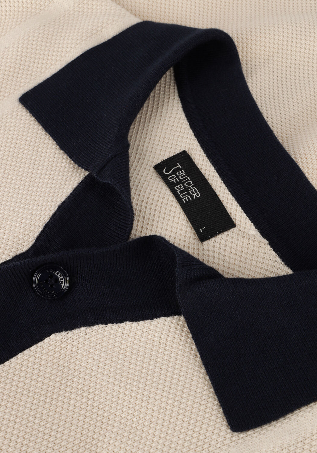 Beige BUTCHER OF BLUE Polo-Shirt RIPLEY KNIT CT SHIRT - large