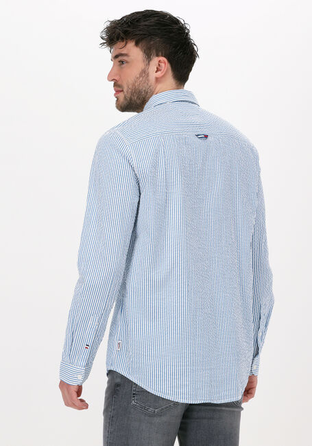 Blaue TOMMY JEANS Casual-Oberhemd TJM CASUAL STRIPE SHIRT - large