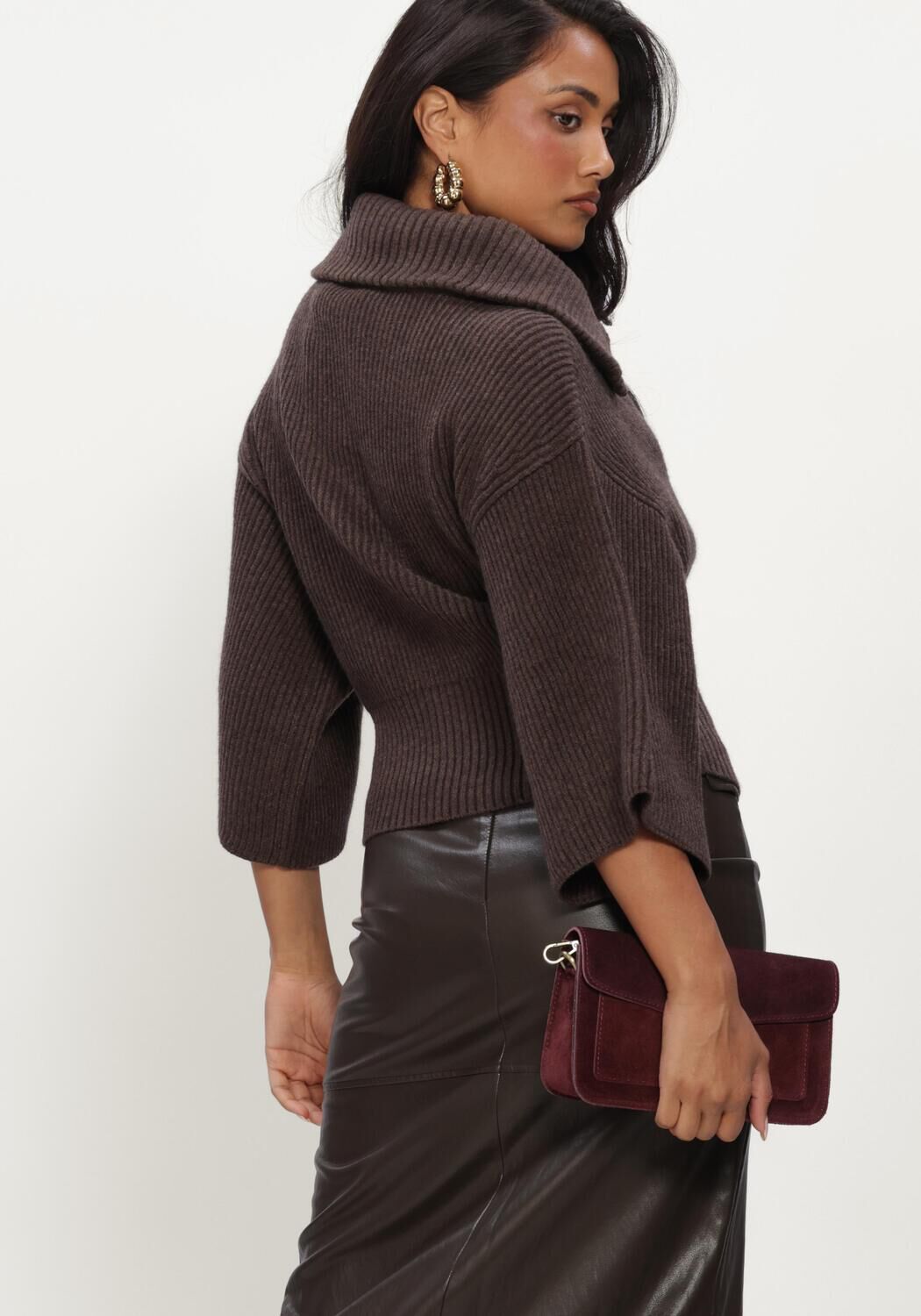 Braune CO'COUTURE Jack ROWCC ZIP SS KNIT - large