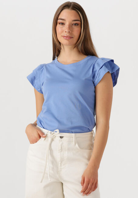 Hellblau SELECTED FEMME T-shirt SLFCAMILA SS RUFFLE TEE - large