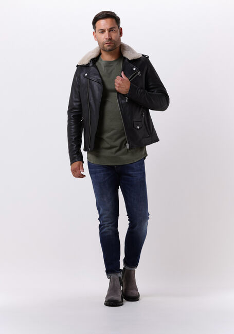 Schwarze GOOSECRAFT Lederjack GALLERY544 - large