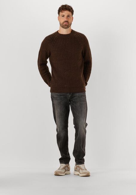 Braune ANERKJENDT Pullover AKSUNE STRUCTURE KNIT - large
