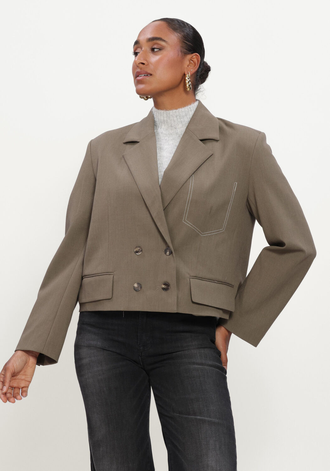 Taupe CIRCLE OF TRUST Blazer JOZIE BLAZER - large