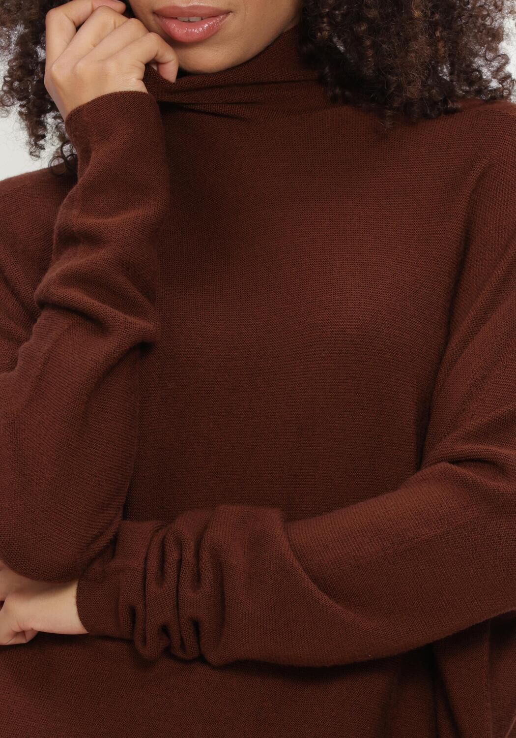 Braune DRYKORN Rollkragenpullover LIORA - large