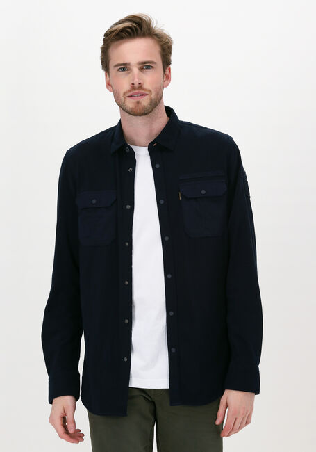 Blaue PME LEGEND Casual-Oberhemd LONG SLEEVE SHIRT CARGO JERSEY - large
