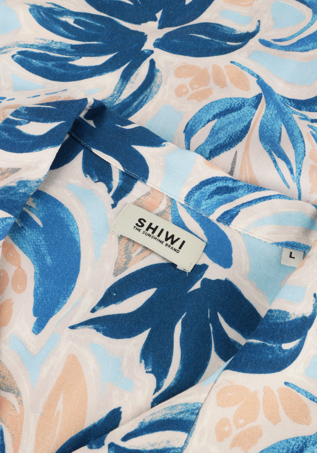 Mehrfarbige/Bunte SHIWI Casual-Oberhemd MEN VIC SHORT SLEEVE SHIRT FLORAL LEAFS - large