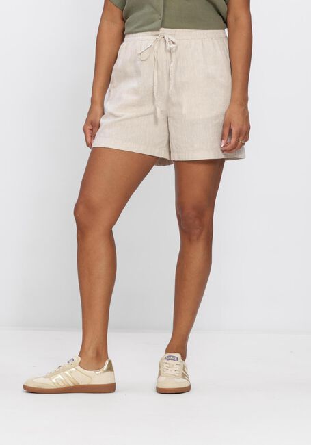Beige SELECTED WOMEN Kurze Hose SLFLUISA-LINNIE LINEN BLEND SHORT - large