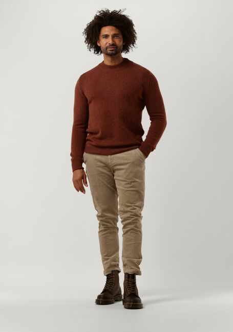 Braune ANERKJENDT Pullover AKRICO LAMBSWOOL KNIT - large