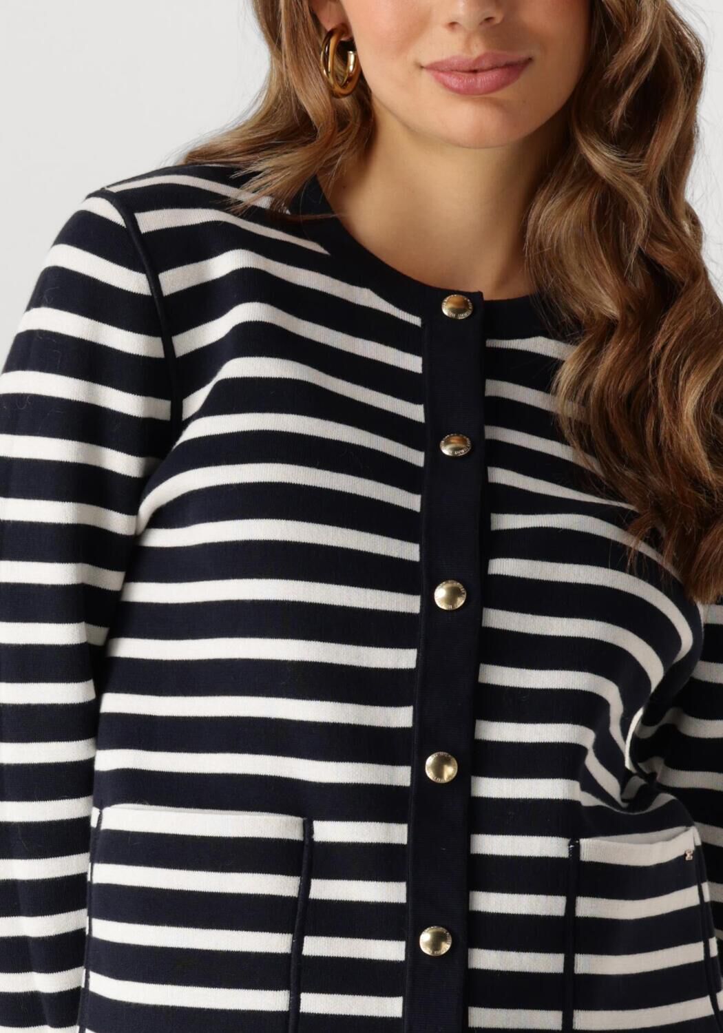 Blaue TOMMY HILFIGER Strickjacke CO JERSEY STCH REVERSIBLE CARDI - large