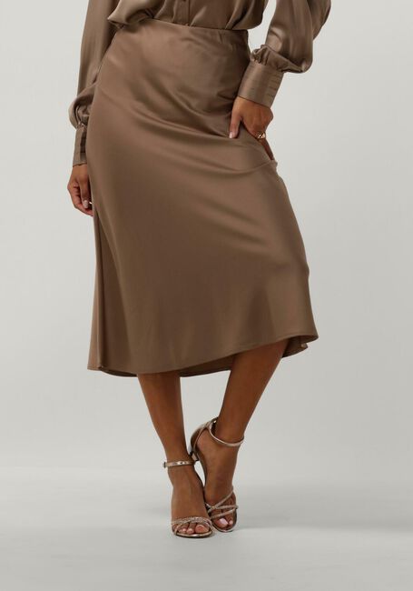 Braune Y.A.S. Midirock YASPELLA HW MIDI SKIRT S. - large
