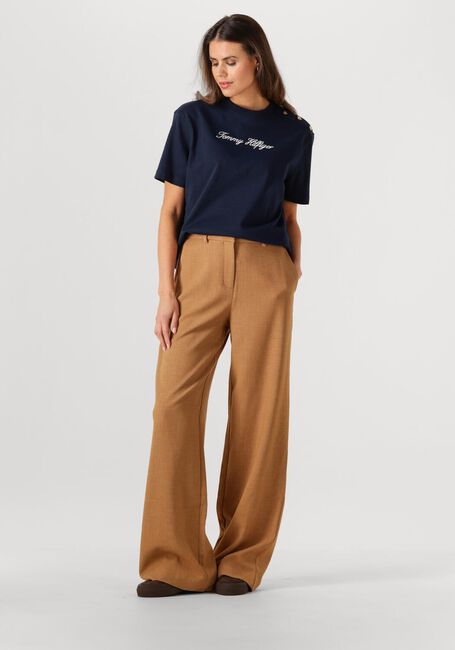 Dunkelblau TOMMY HILFIGER T-shirt GOLD BTN SCRIPT MDRN SS TEE - large