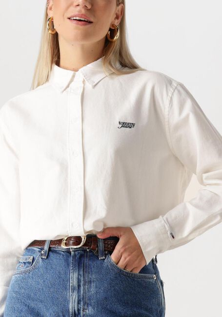 Ecru TOMMY JEANS Blusen TJW RLX SCRIPT OXFORD SHIRT - large