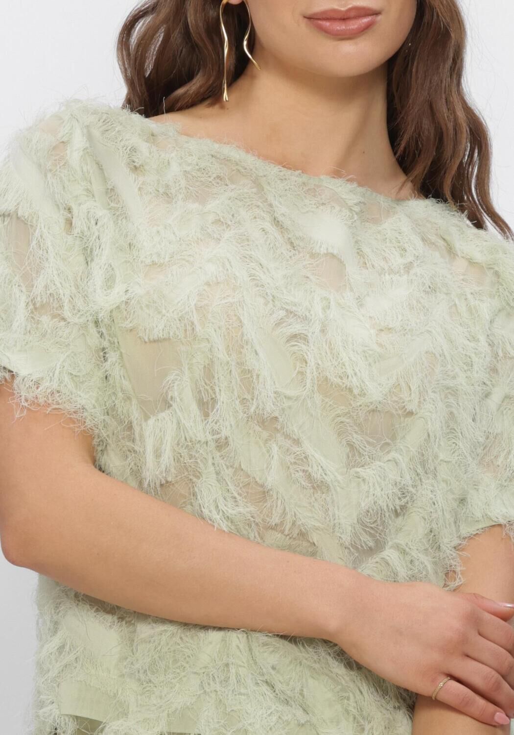 Gr&uuml;ne SELECTED WOMEN Tops & T-shirts SLFMYLINE SS BOAT NECK TOP - large