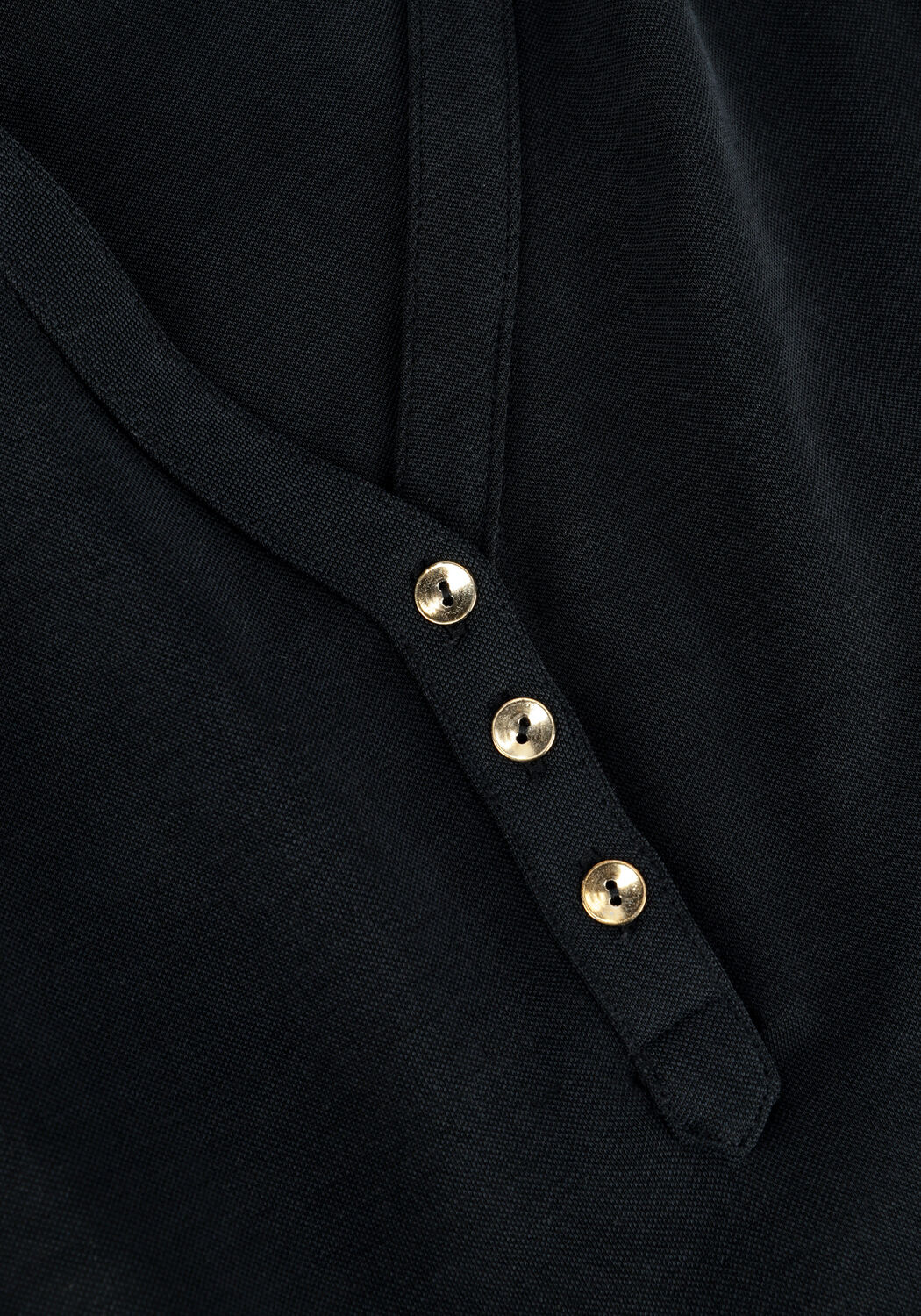 Schwarze SUMMUM Midikleid DRESS WASHED MODAL PIQUE - large