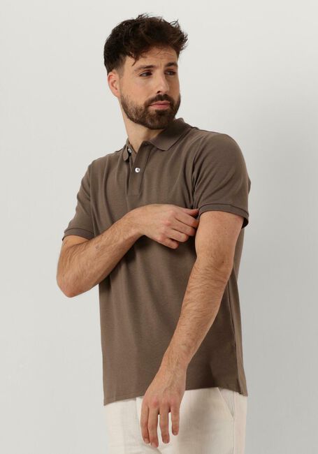 Braune SELECTED HOMME Polo-Shirt SLHSLIM-TOULOUSE SS POLO NOOS - large