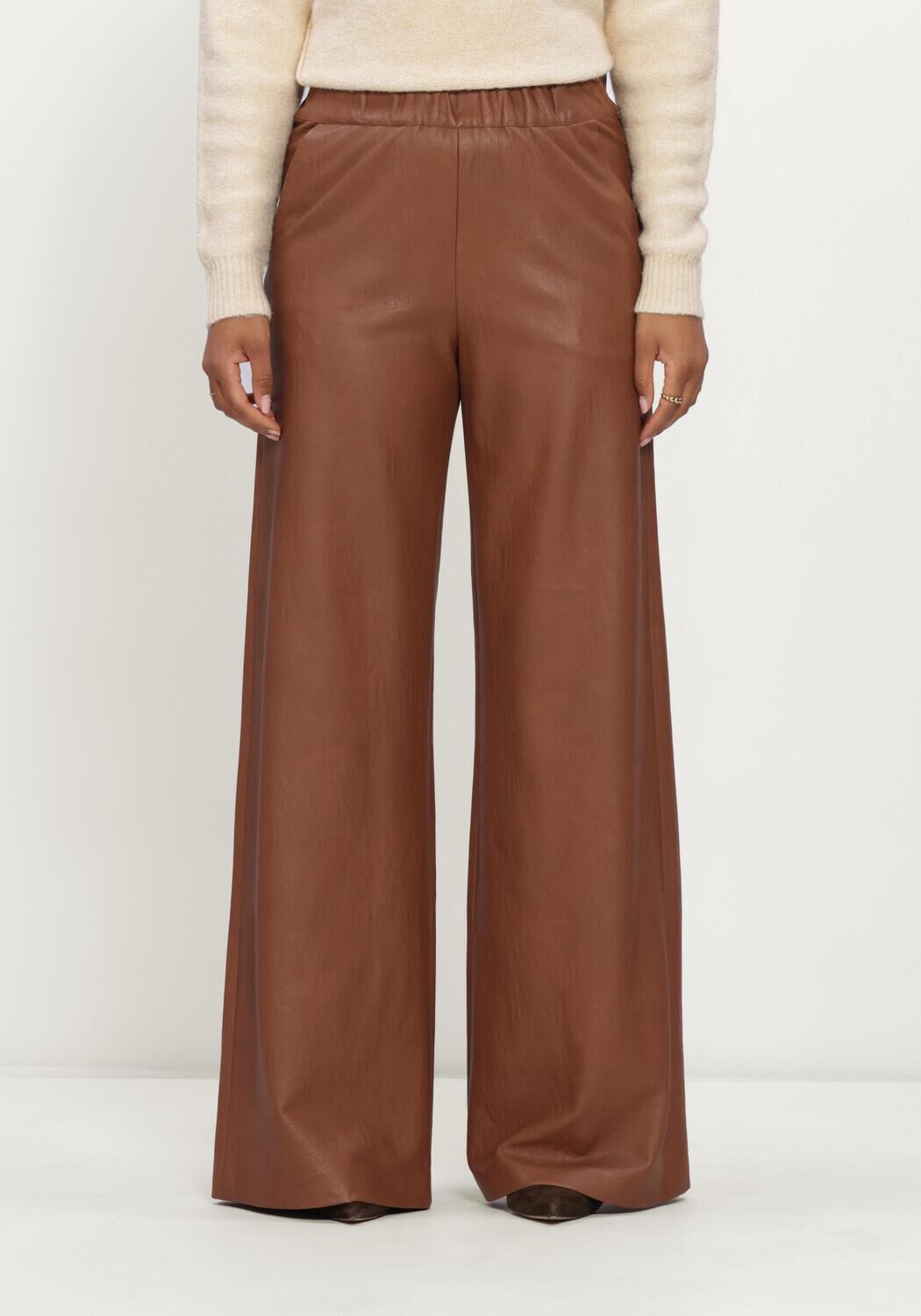 Braune CAROLINE BISS Weite Hose 4570 - large
