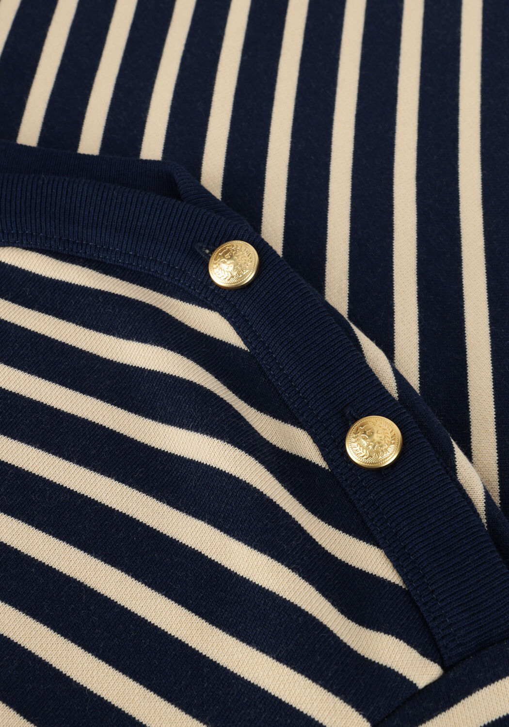 Blaue TOMMY HILFIGER Pullover GOLD BTN BOAT-NK SWTSHIRT - large