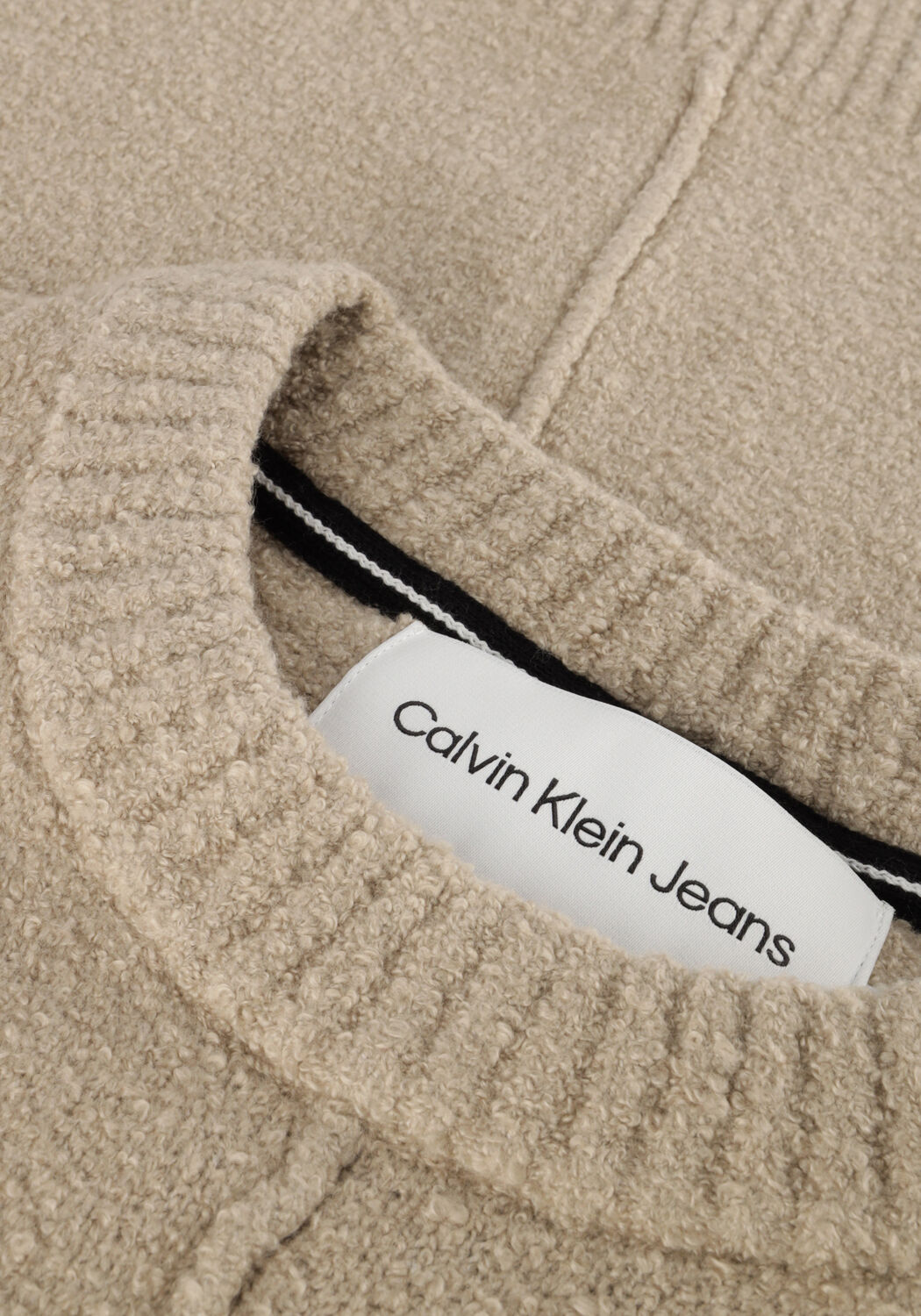Beige CALVIN KLEIN Pullover HIGH TEXTURE SWEATER - large