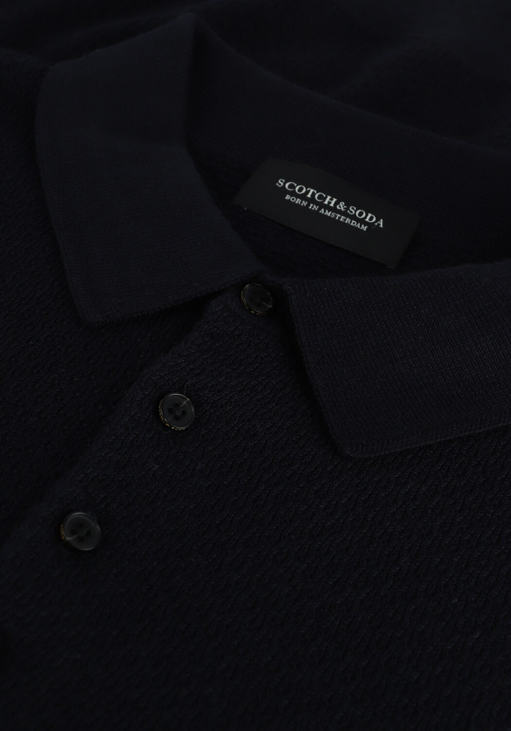 Blaue SCOTCH & SODA Polo-Shirt 163985 - KNITTED LONG-SLEEVE P - large