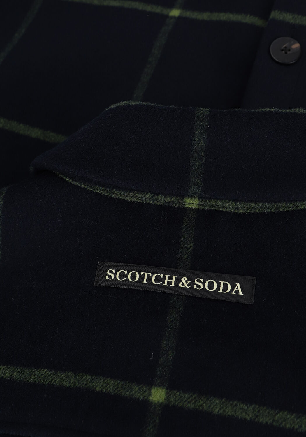 Blaue SCOTCH & SODA Jack PADDED CHECKED WOOL-BLEND SHIR - large
