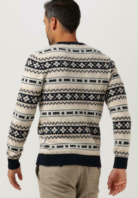 Beige SELECTED HOMME Pullover FAROE LS KNIT FAIR ISLE CREW - large