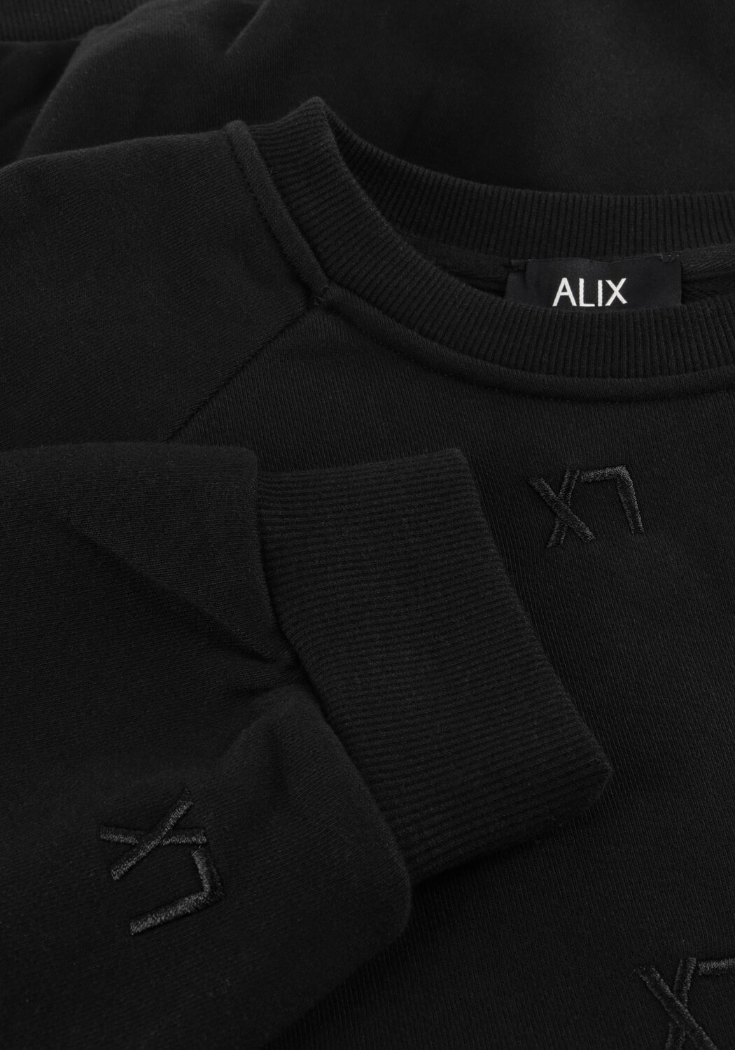 Schwarze ALIX THE LABEL Sweatshirt KNITTED LOGO SWEATER - large