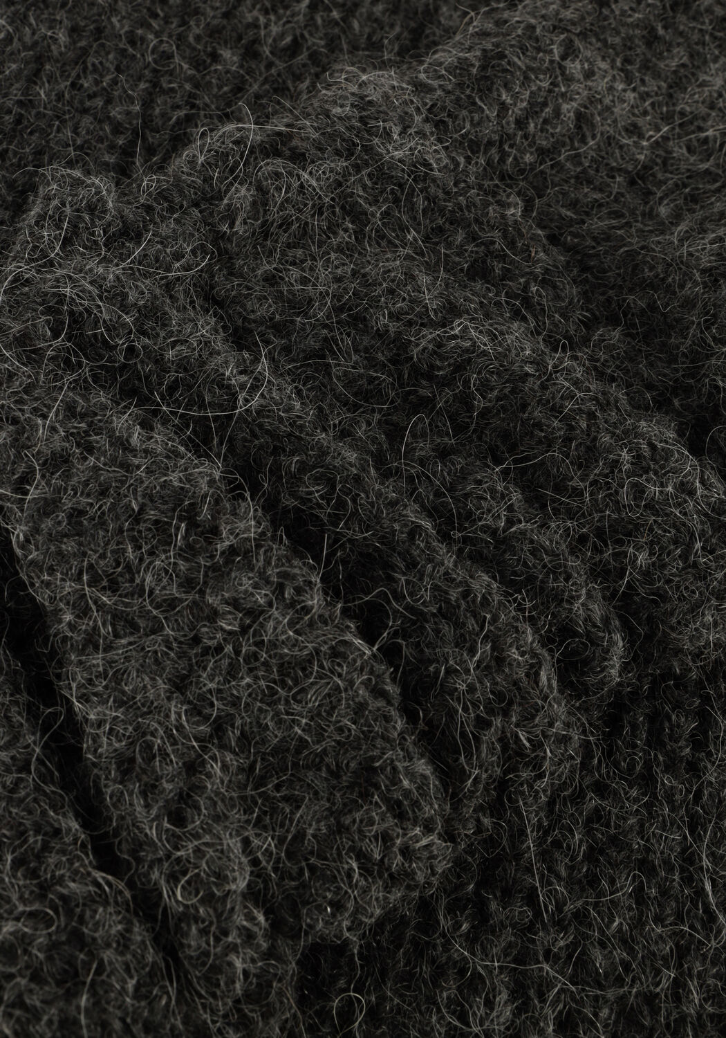 Graue VANILIA Midikleid WOOL MAXI DRESS - large