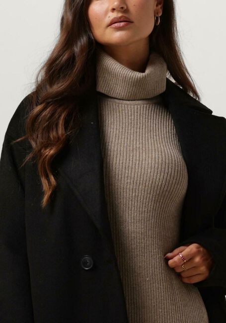 Schwarze NOTRE-V Mäntel WOOL COAT LONG - large