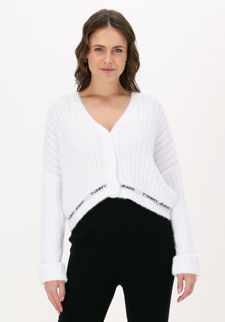 Ecru TOMMY JEANS Strickjacke TJW CROP FURRY CARDIGAN - large