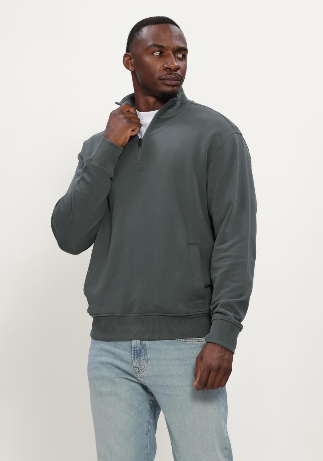 Gr&uuml;ne BOSS ORANGE Sweatshirt ZE SMALLZIP - large