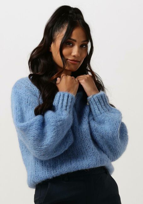 Hellblau AMERICAN DREAMS Pullover LEONNIE ALPACA PULLOVER - large
