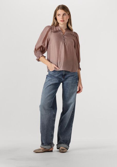 Taupe CO'COUTURE Blusen CHARLIECC FRILL SS SHIRT - large