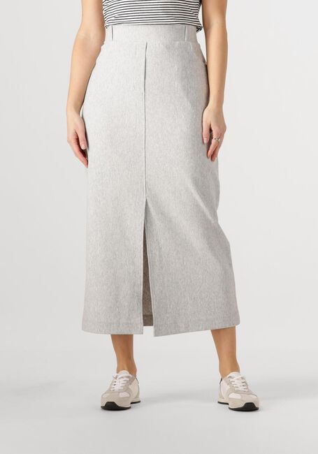 Hellgrau JANSEN AMSTERDAM Midirock GEORGIE ROK HVM 683 OVERKNEE SLIT AT CF - large